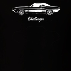 1971 Challenger Side View With Model Dark Color T Shirt