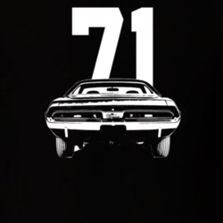 1971 Challenger Rear View With Year Dark Color T Shirt