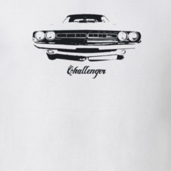 1971 Challenger Grill View With Model Light Color T Shirt