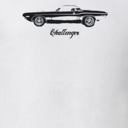 1971 Challenger Side View With Model Light Color T Shirt