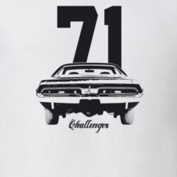1971 Challenger Rear View With Year And Model Light Color T Shirt