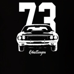 1973 Challenger Grill View With Year And Model Dark Color T Shirt