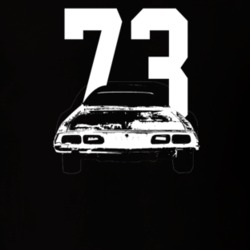 1973 Challenger Rear View With Year Dark Color T Shirt