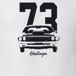 1973 Challenger Grill View With Year And Model Light Color T Shirt