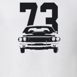 1973 Challenger Grill View With Year Light Color T Shirt