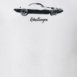 1973 Challenger Side View With Model Light Color T Shirt