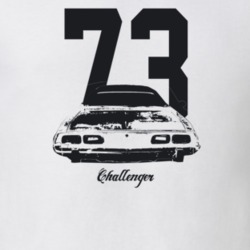 1973 Challenger Rear View With Year And Model Light Color T Shirt