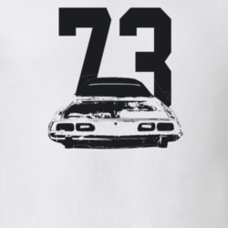 1973 Challenger Rear View With Year Light Color T Shirt