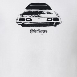 1973 Challenger Rear View With Model Light Color T Shirt