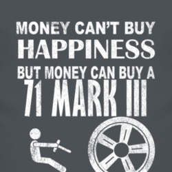 Money Cant Buy Happiness 1971 Lincoln Mark III Dark Distressed T Shirt