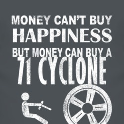 Money Cant Buy Happiness 1971 MERCURY CYCLONE Dark Distressed T Shirt