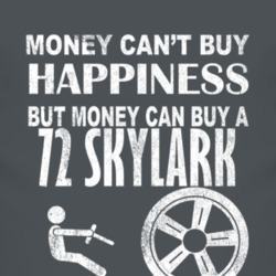 Money Cant Buy Happiness 1972 BUICK SKYLARK Dark Distressed T Shirt