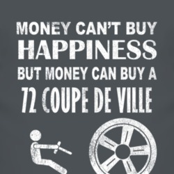 Money Cant Buy Happiness 1972 Cadillac Coupe De Ville Dark Distressed 
