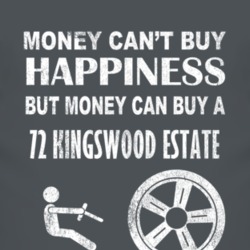 Money Cant Buy Happiness 1972 Chevy Kingswood Estate Dark Distressed T