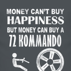 Money Cant Buy Happiness 1972 Chevy Kommando Dark Distressed T Shirt