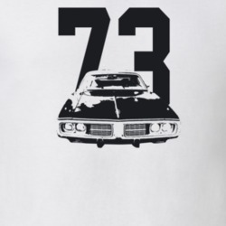 1973 Charger Grill View With Year Light Color T Shirt