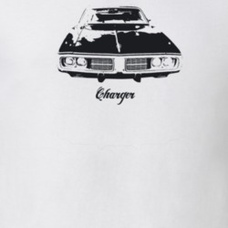 1973 Charger Grill View With Model Light Color T Shirt