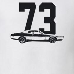 1973 Charger Side View With Year Light Color T Shirt