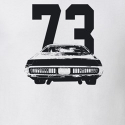 1973 Charger Rear View With Year Light Color T Shirt