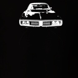 1973 Charger Grill View Dark Color T Shirt