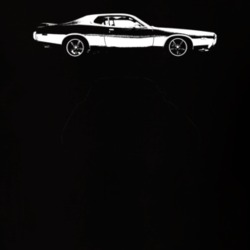1973 Charger Side View Dark Color T Shirt