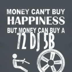 Money Cant Buy Happiness 1972 DJ 5B Dark Distressed T Shirt