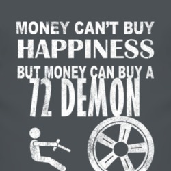 Money Cant Buy Happiness 1972 Dodge Demon Dark Distressed T Shirt