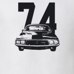 1974 Challenger Grill View With Year Light Color T Shirt