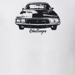 1974 Challenger Grill View With Model Light Color T Shirt