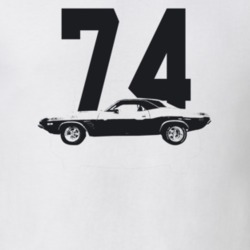 1974 Challenger Side View With Year Light Color T Shirt