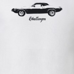 1974 Challenger Side View With Model Light Color T Shirt