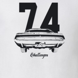 1974 Challenger Rear View With Year And Model Light Color T Shirt