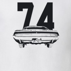1974 Challenger Rear View With Year Light Color T Shirt
