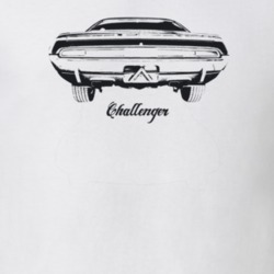 1974 Challenger Rear View With Model Light Color T Shirt
