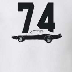1974 Charger Side View With Year Light Color T Shirt