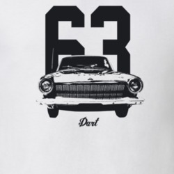 1963 Dart Grill View With Year And Model Light Color T Shirt
