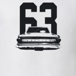 1963 Dart Rear View With Year Light Color T Shirt
