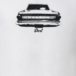 1963 Dart Rear View With Model Light Color T Shirt