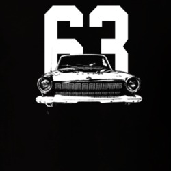 1963 Dart Rear View With Year Dark Color T Shirt