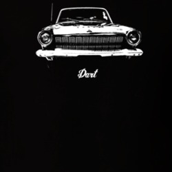 1963 Dart Rear View With Model Dark Color T Shirt