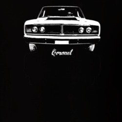 1966 Coronet Grill View With Model Dark Color T Shirt