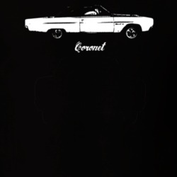 1966 Coronet Side View With Model Dark Color T Shirt