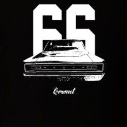 1966 Coronet Rear View With Year And Model Dark Color T Shirt