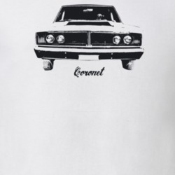1966 Coronet Grill View With Model Light Color T Shirt