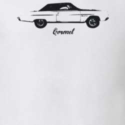 1966 Coronet Side View With Model Light Color T Shirt