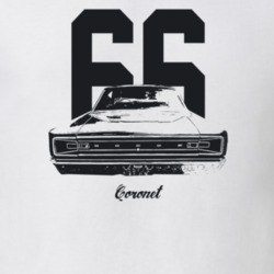 1966 Coronet Rear View With Year And Model Light Color T Shirt