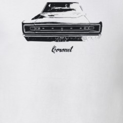 1966 Coronet Rear View With Model Light Color T Shirt