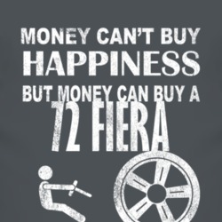 Money Cant Buy Happiness 1972 Fiera Dark Distressed T Shirt