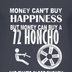 Money Cant Buy Happiness 1972 Honcho Dark Distressed T Shirt