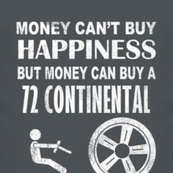 Money Cant Buy Happiness 1972 Lincoln Continental Dark Distressed T Sh